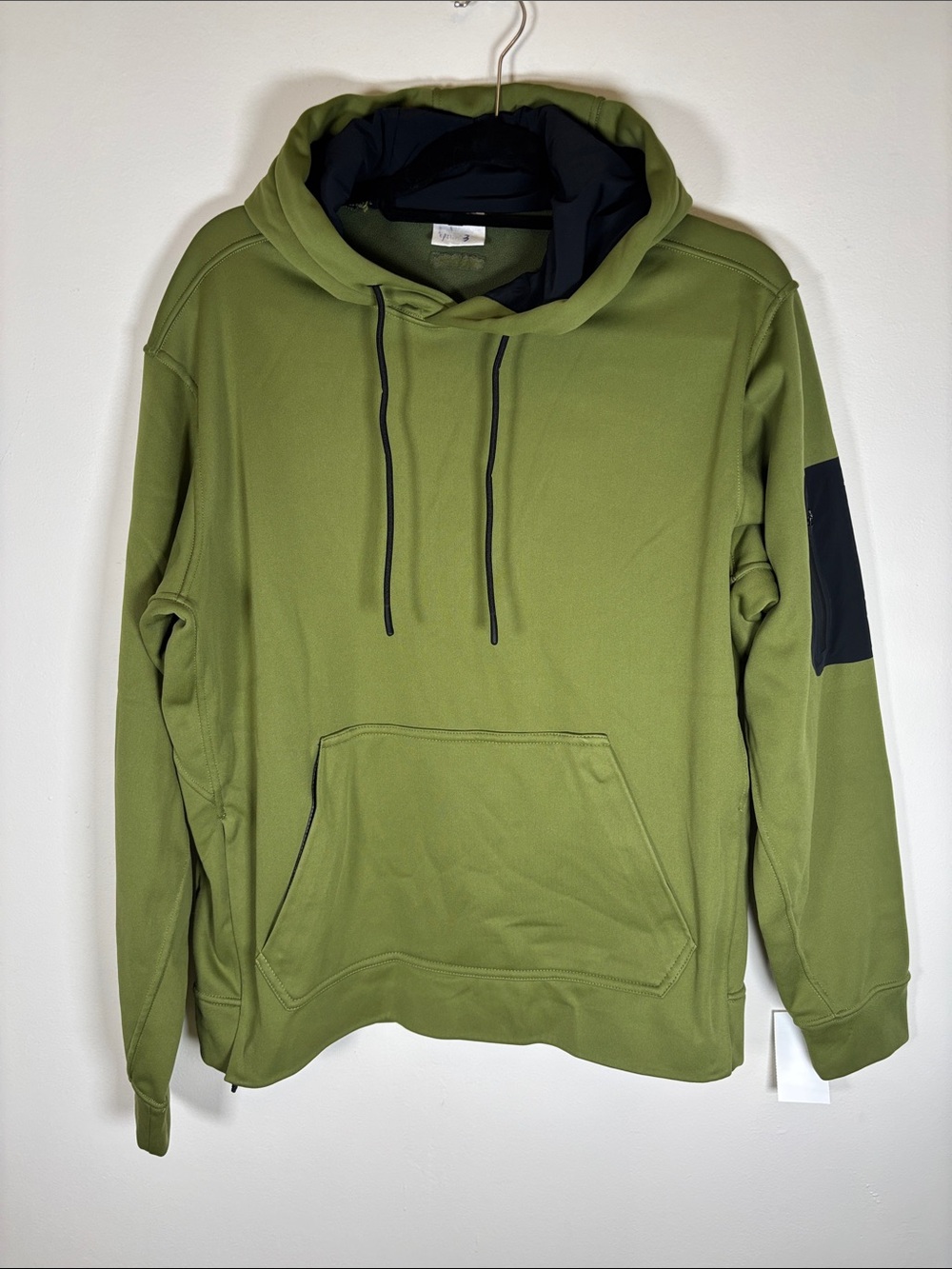Ten Thousand Fleece Lined Performance Hoodie Olive Green Men's M New